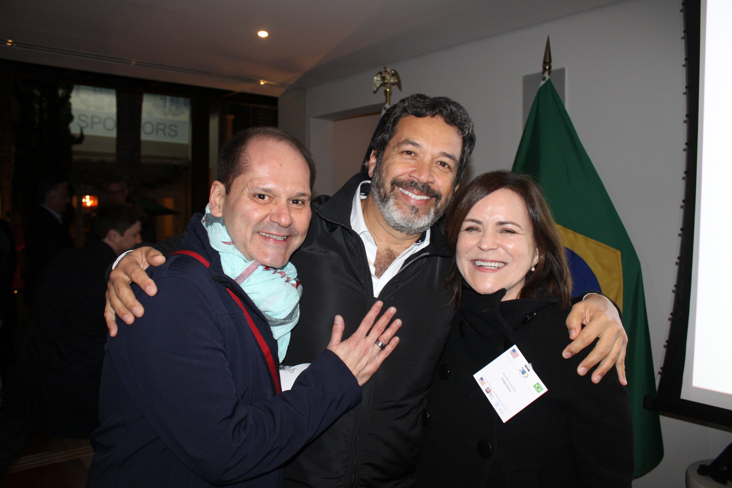 Ney Neves, do Washington DC, Jorge Souza, da Orinter e Ana Maria Donato, da Imaginadora