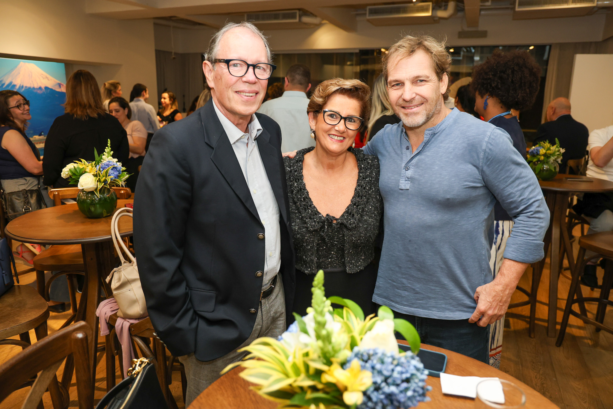Odmar Aguiar, da Agência de Turismo e Cargas Aguiar Ltda, Inês Bellini, da Mendes Tur e Luiz Vieira da Krooz