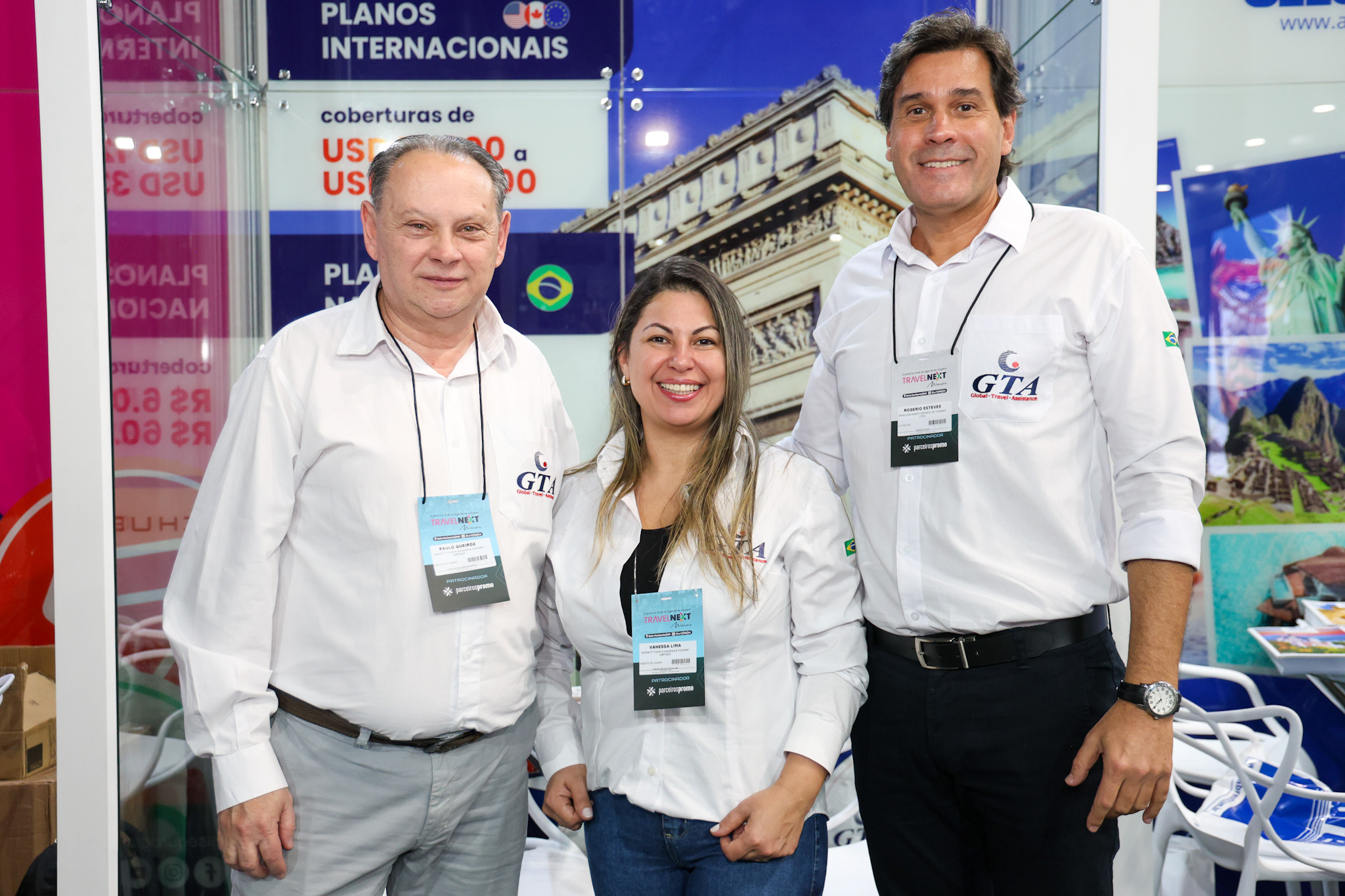 Paulo Queiroz, Vanessa Lima e Rogério Esteves, da GTA Paulo Queiroz, Vanessa Lima e Rogério Esteves, da GTA