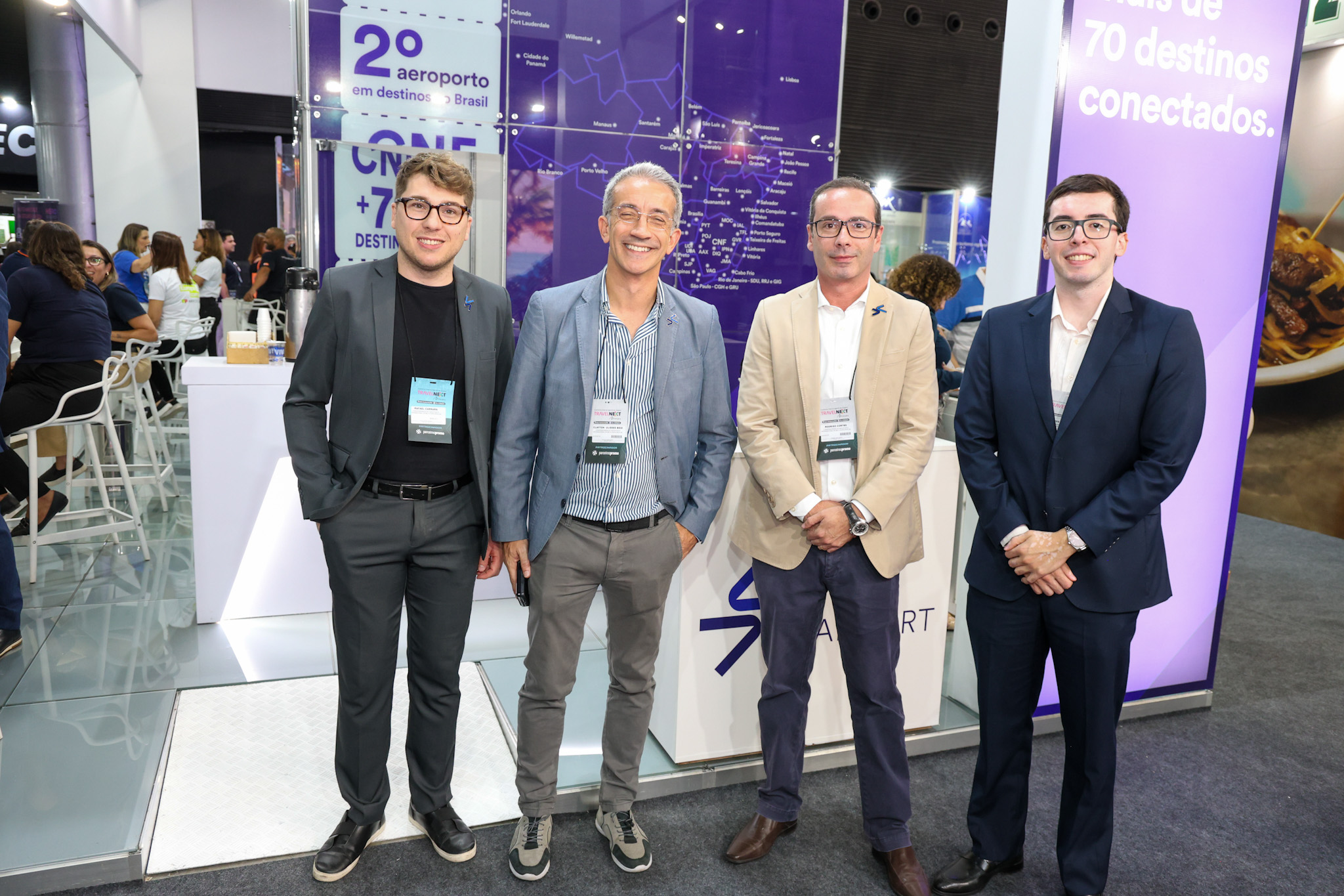 Rafael Carrara, Clayton Begido, Rodrigo Cortes e Atmos Maciel, da BH Airport Rafael Carrara, Clayton Begido, Rodrigo Cortes e Atmos Maciel, da BH Airport