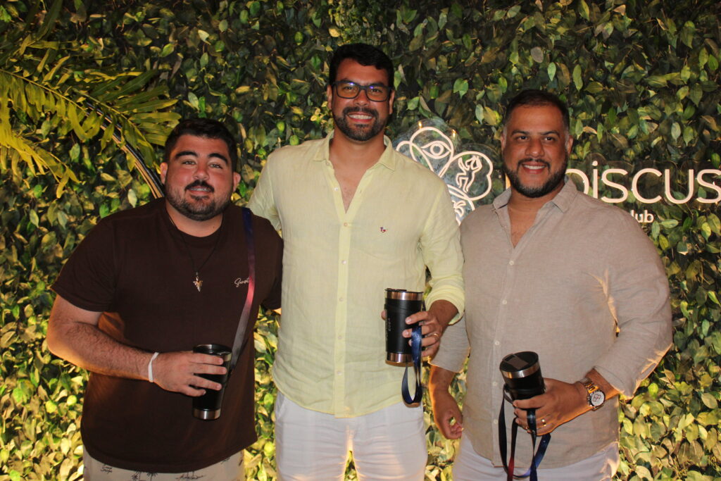 Rafael Macedo, da SLM Viagens, Eduardo Stelitano, da EveViagens e Charles Reis, da Turismais Viagens