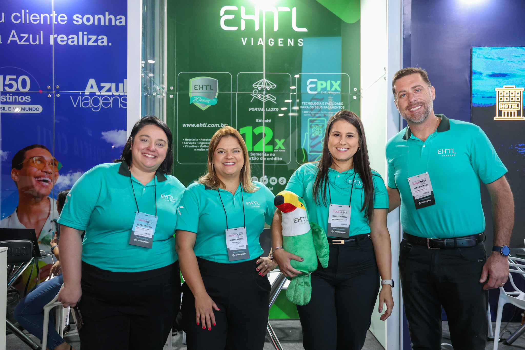 Renata Marcandalle, Raissa Melo, Kathleen Guimarães e Henrique Diniz, da EHTL Renata Marcandalle, Raissa Melo, Kathleen Guimarães e Henrique Diniz, da EHTL