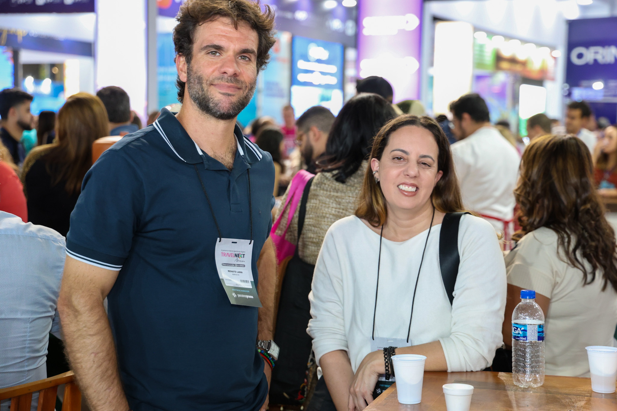 Renato Lana, do Sebrae e Marina Figueiredo, da Braztoa Renato Lana, do Sebrae e Marina Figueiredo, da Braztoa