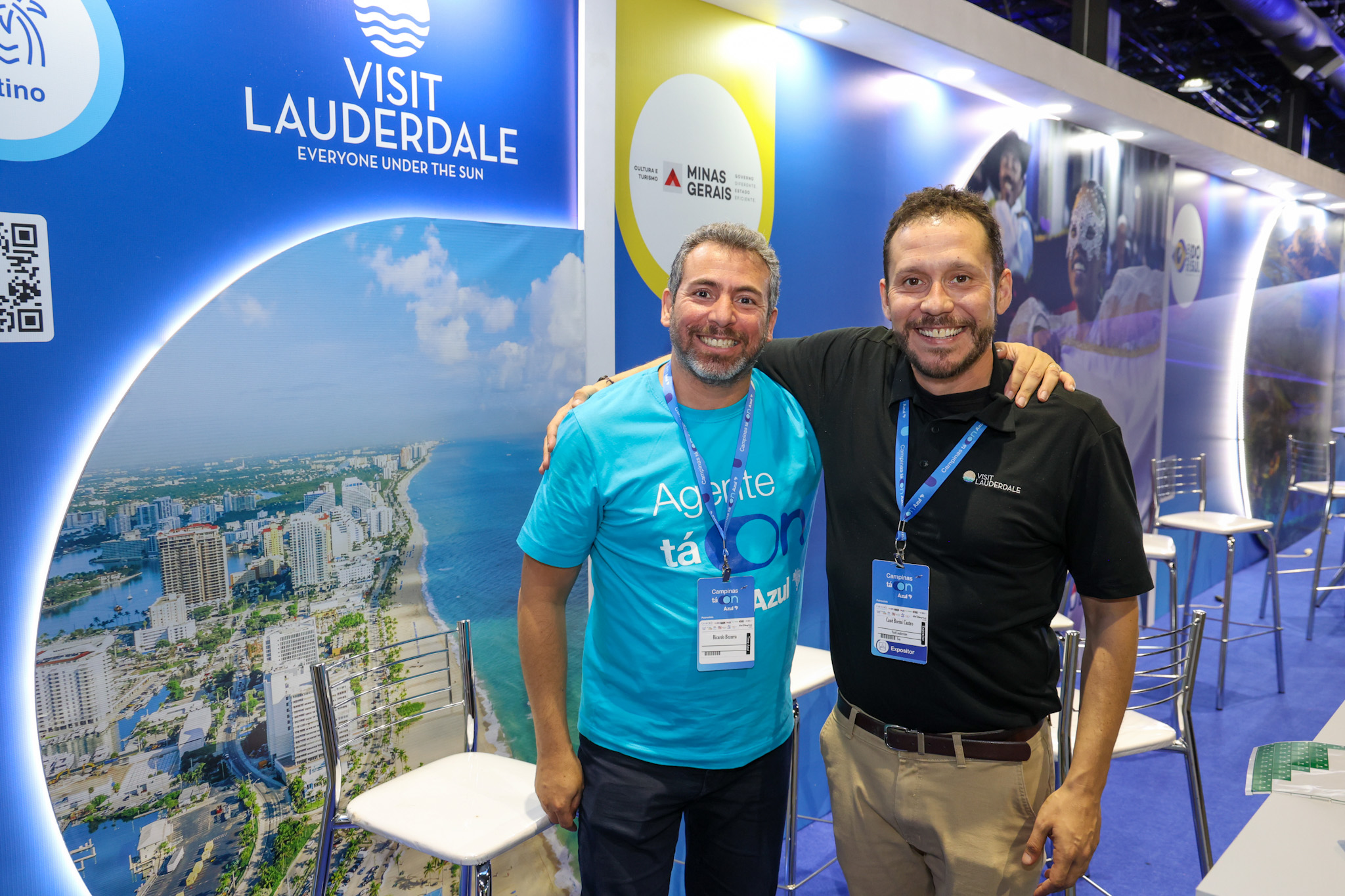 Ricardo Bezerra, da Azul Viagens e Cauê Borini, do Visit Lauderdale Ricardo Bezerra, da Azul Viagens e Cauê Borini, do Visit Lauderdale