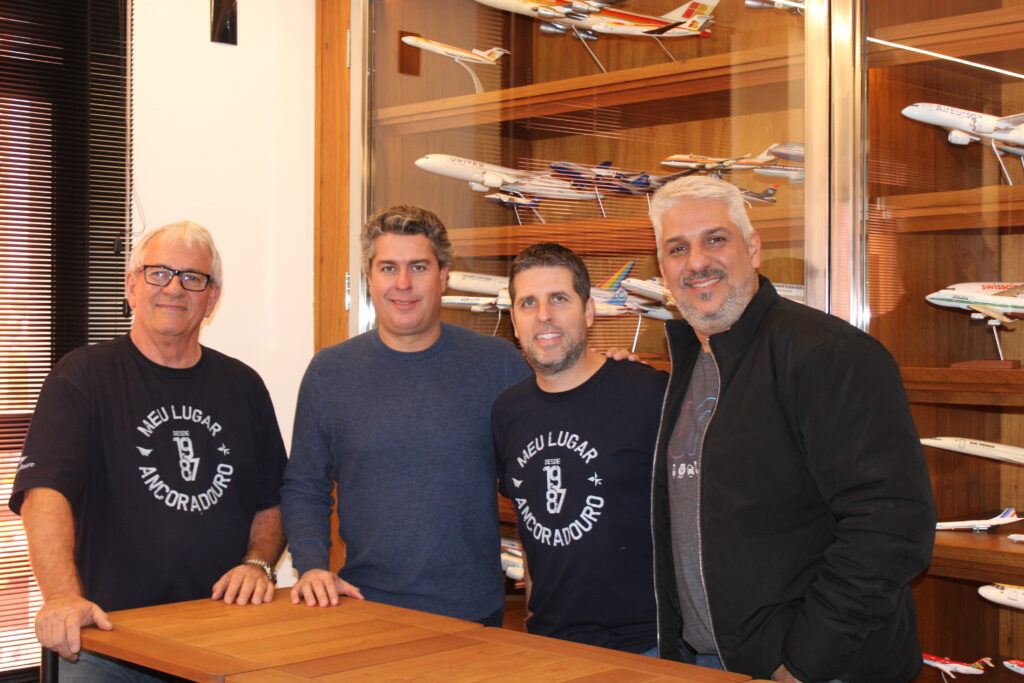 Roberto Garbin, Juarez Cintra Neto, Daniel Castanho e Marcelo Rolim, da Ancoradouro