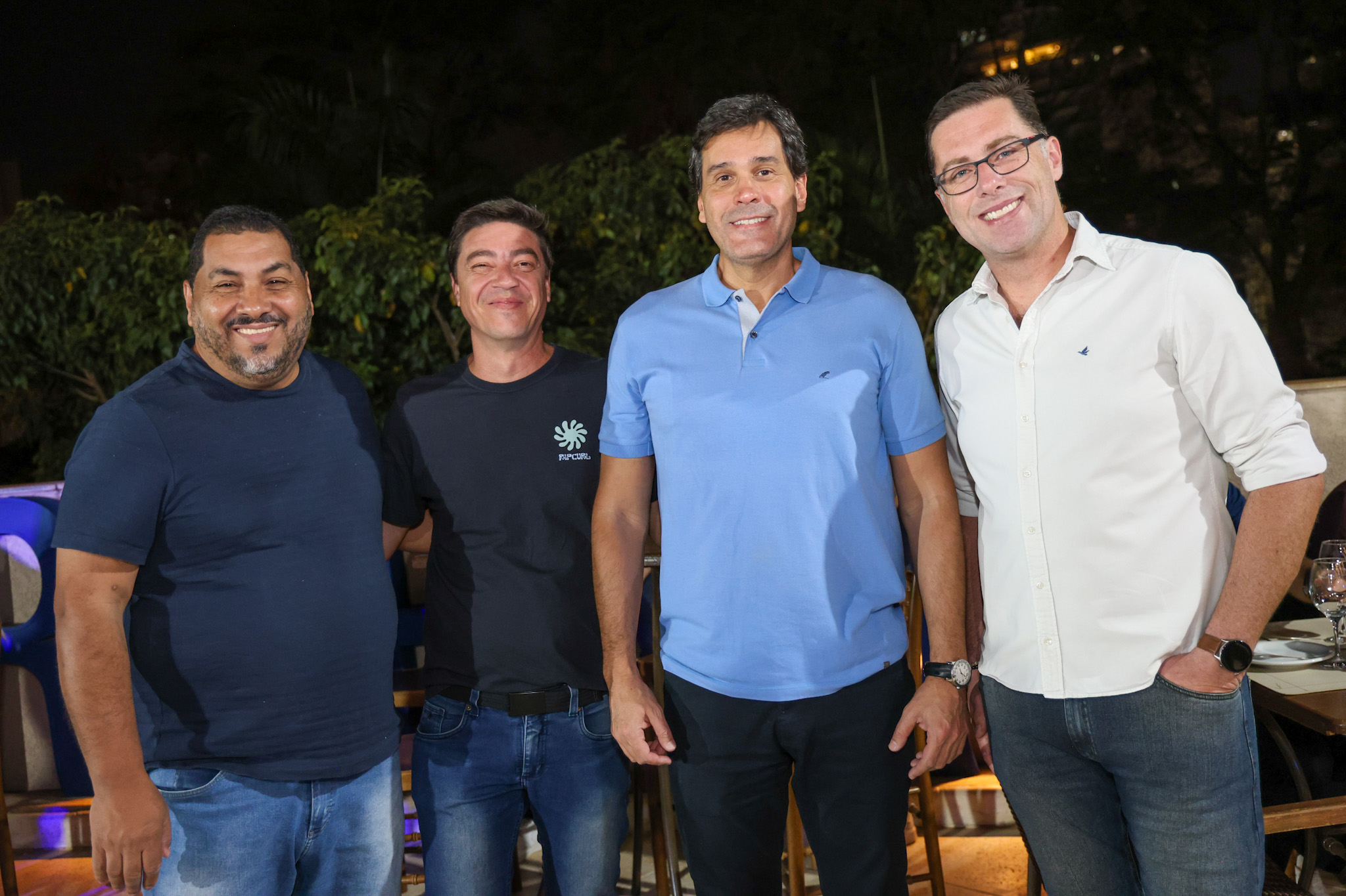 Rogério Esteves e Daniel Lopes, da GTA, entre Moises Santos e Henrique Diniz, da EHTL