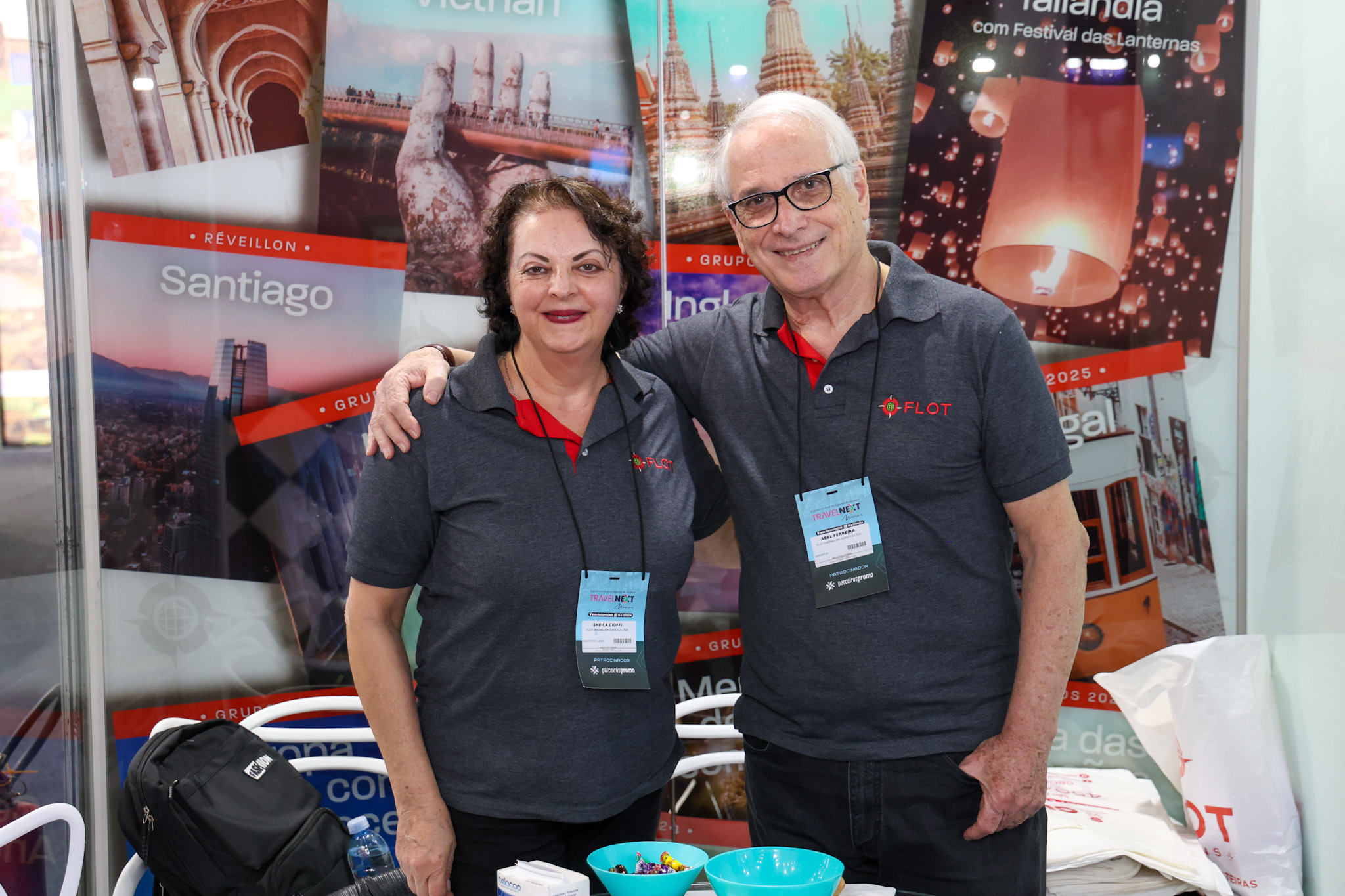 Sheila Cioffi e Abel Ferreira, da Flot Operadora