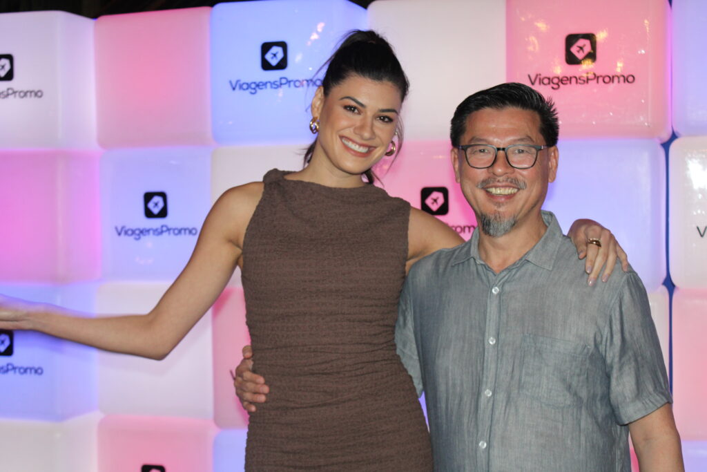 Talita Pires, da Gran Travel e Valter Onishi, da VP