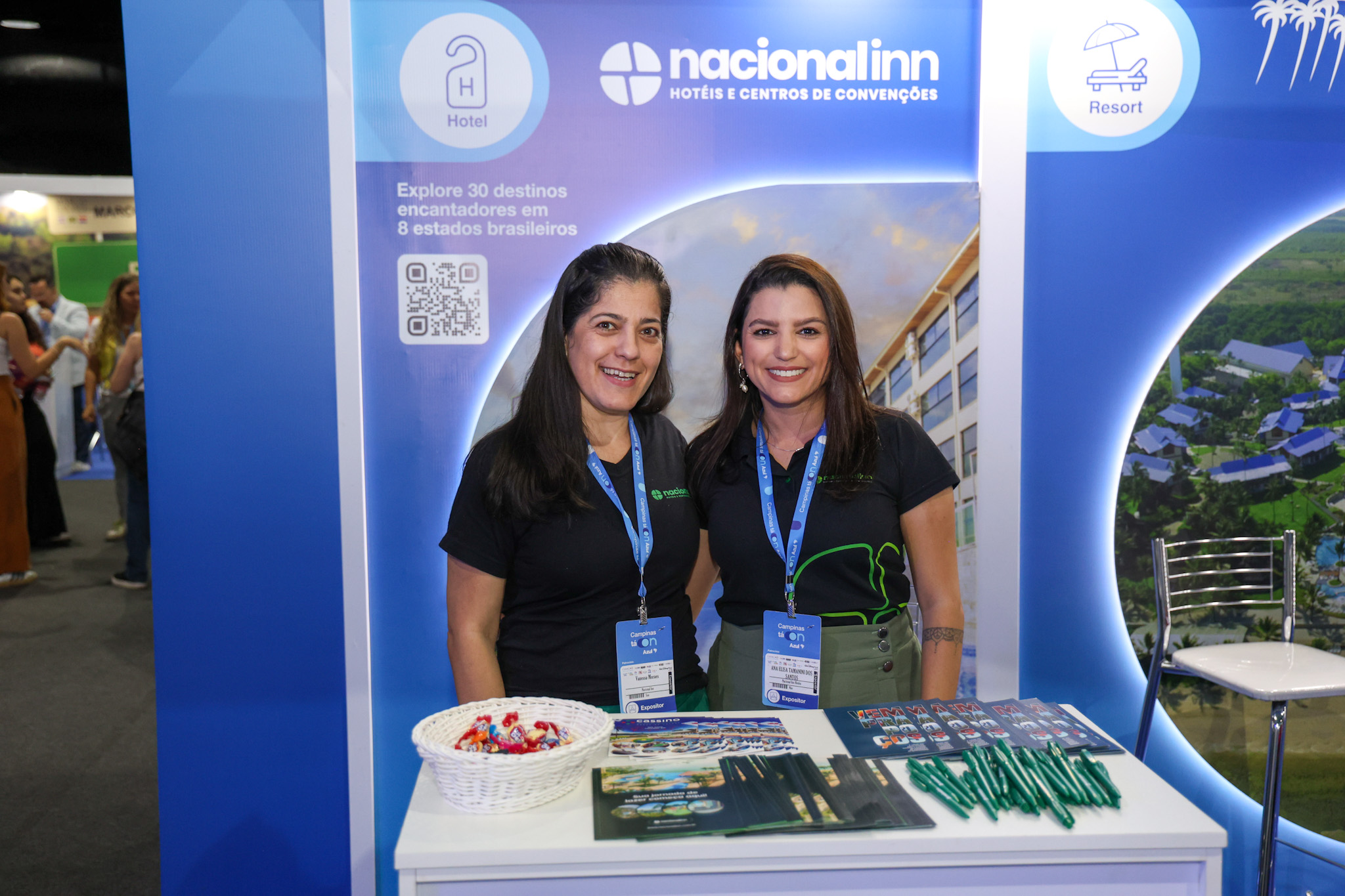 Vanessa Moraes e Ana Elisa, da Nacional Inn Hotéis Vanessa Moraes e Ana Elisa, da Nacional Inn Hotéis