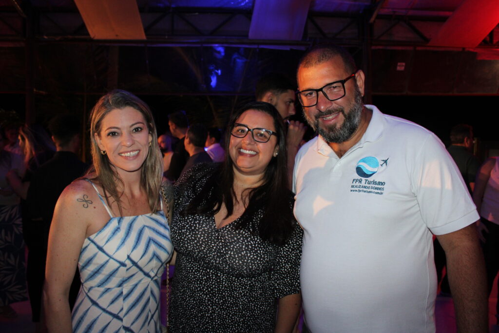 Vania Adorno, da Adorno Turismo, Simone Miranda, da Palace Viagem e Fabio Pugliesi, da FPR Turismo