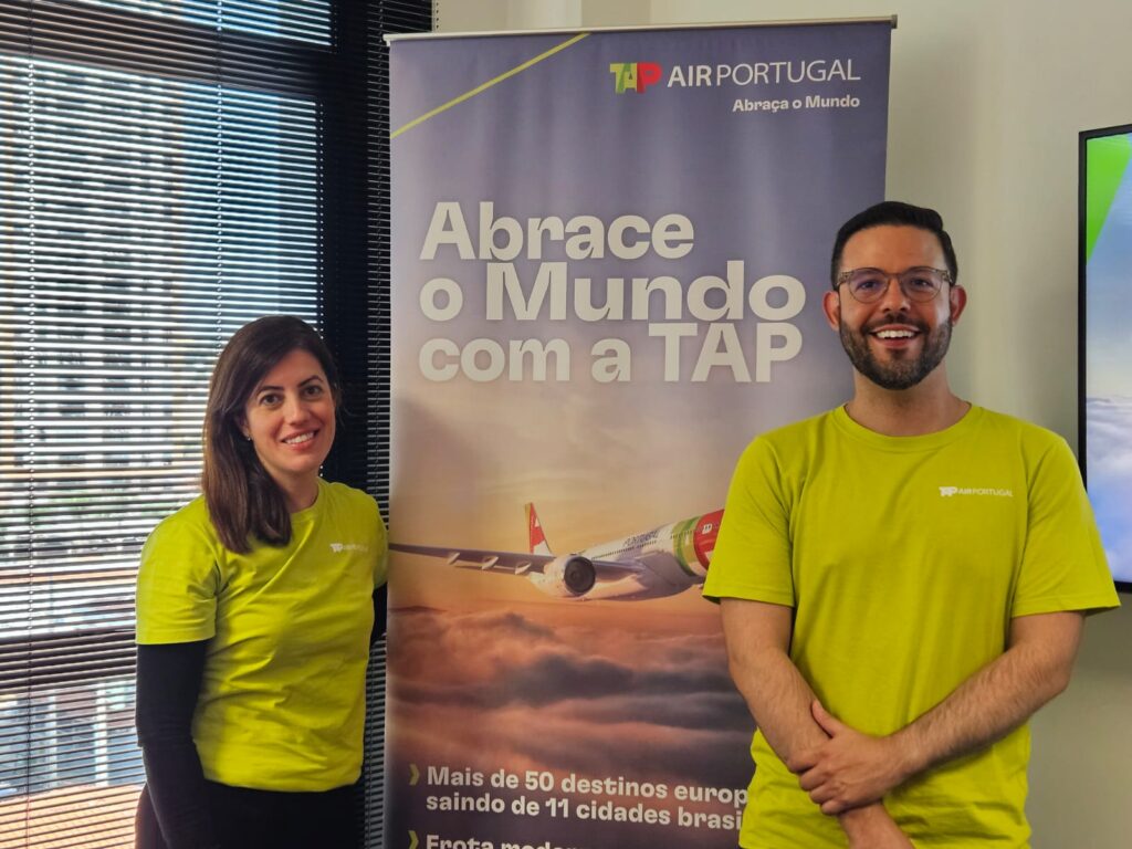 Camila Souza e Henrique Brasil, da TAP