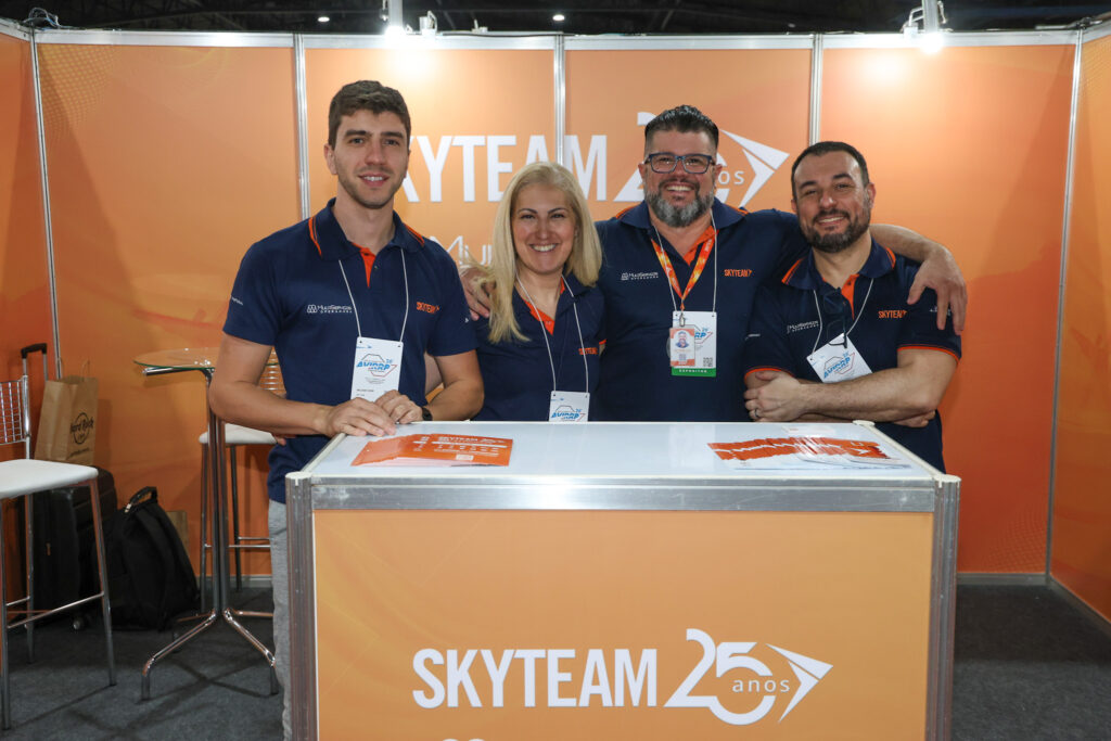 William Viani, Patrícia Figueiredo, Luiz Zeniro e Felipe Castro, da Skyteam