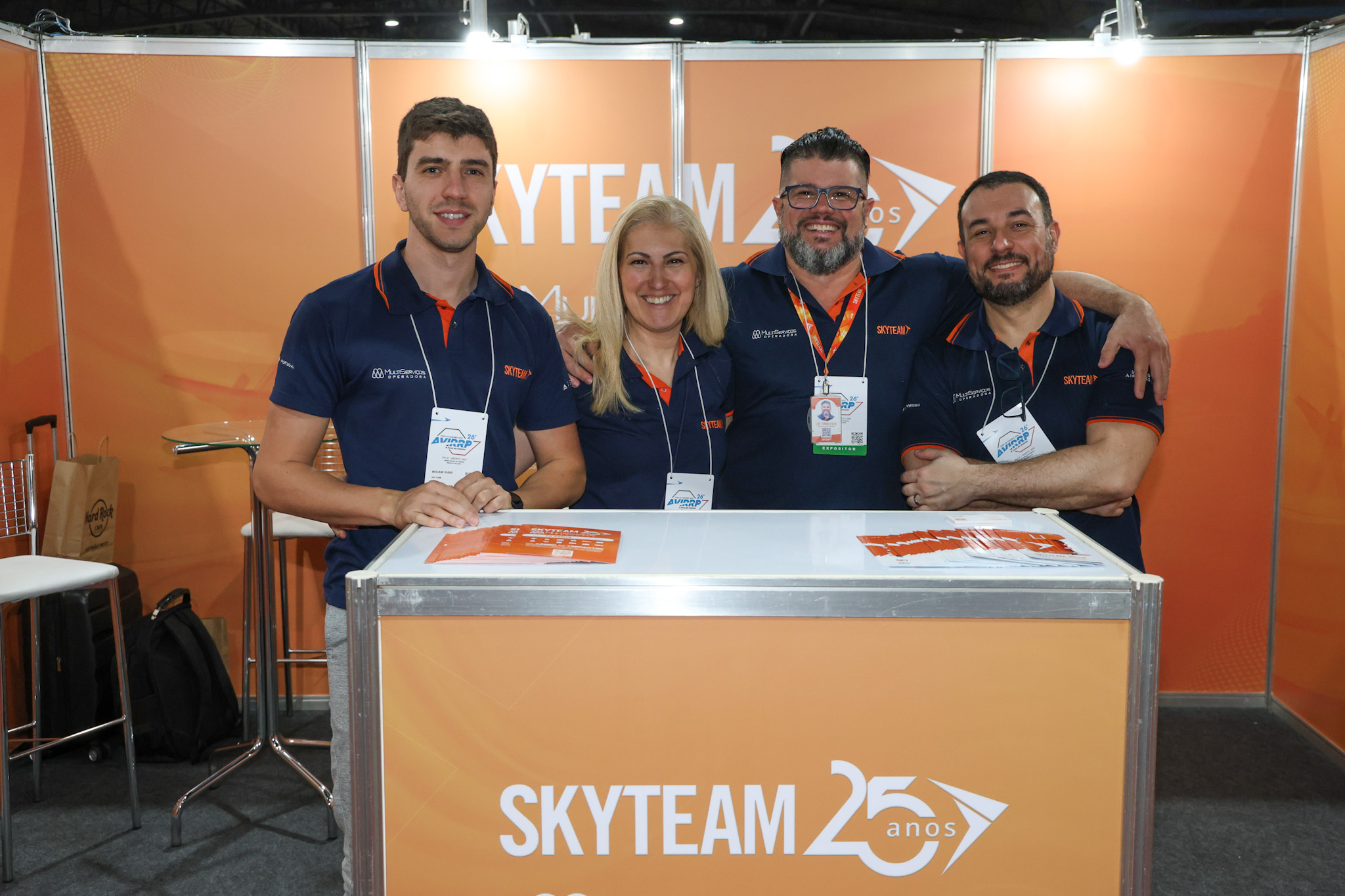 William Viani, Patrícia Figueiredo, Luiz Zeniro e Felipe Castro, da Skyteam