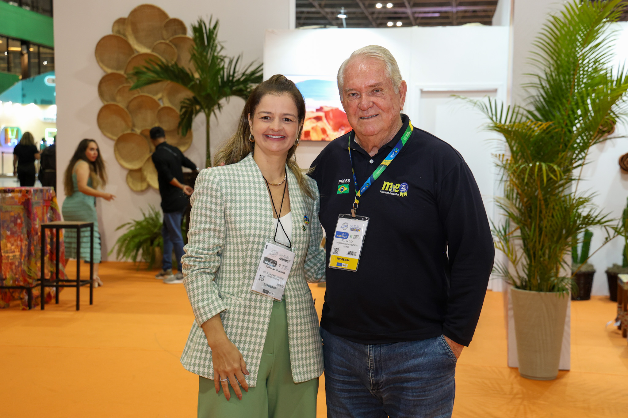 Yrwana Albuquerque Guerra, secretaria de Turismo do Ceará e Roy Taylor, do M&E Yrwana Albuquerque Guerra, secretaria de Turismo do Ceará e Roy Taylor, do M&E
