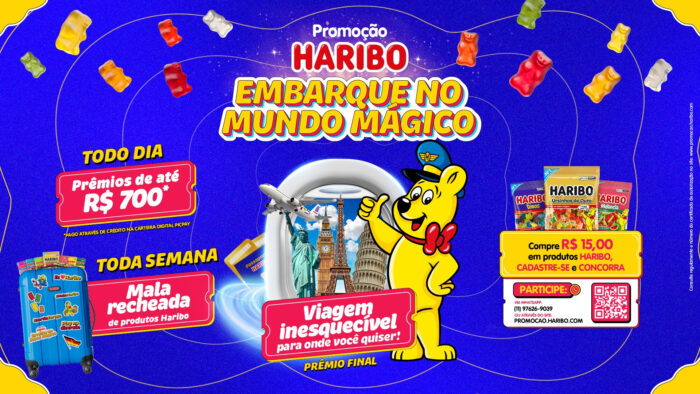 Haribo anuncia nova campanha promocional com mais de R$200 mil em prêmios, produtos e uma viagem 1 Haribo anuncia nova campanha promocional com mais de R$200 mil em prêmios, produtos e uma viagem