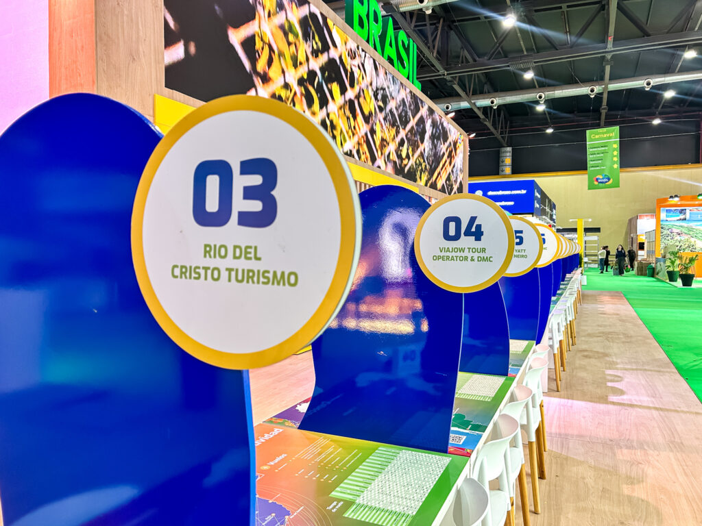 A Viajow DMC e o Rio Del Cristo Turismo estão expondo no estande da Embratur