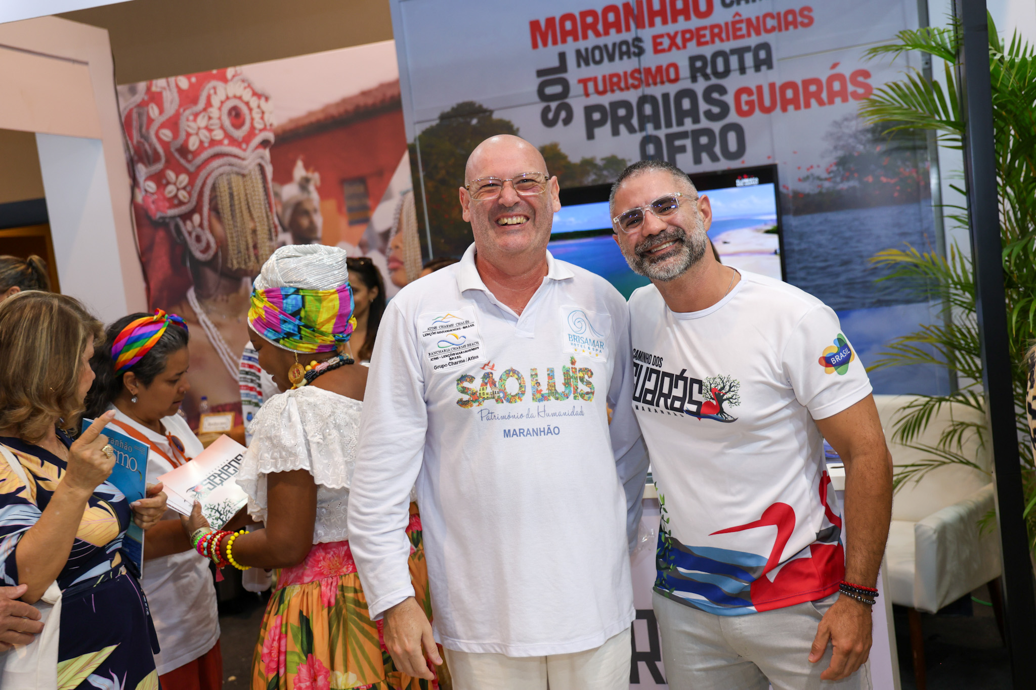 Álvaro Soares, do Brisamar Hotel, Saulo Santos, secretário de Turismo de São Luís do Maranhão
