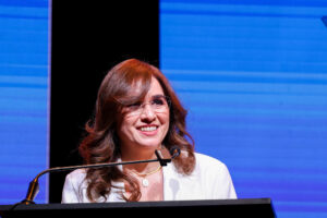 Ana Carolina Medeiros, presidente da Abav Nacional abriu os discursos (Eric Ribeiro/M&E)