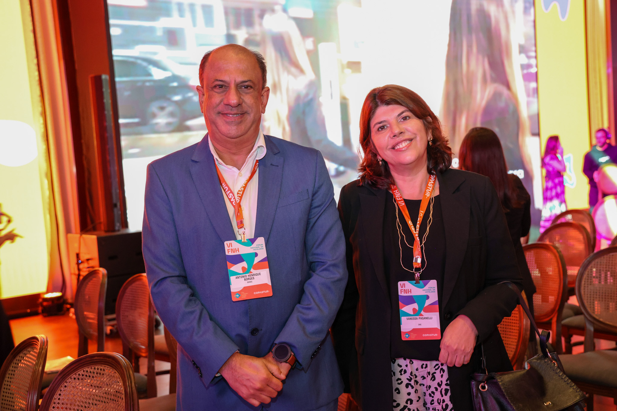 Antônio Henrique Borges, do Senac e Vanessa Paganelli, da CNC