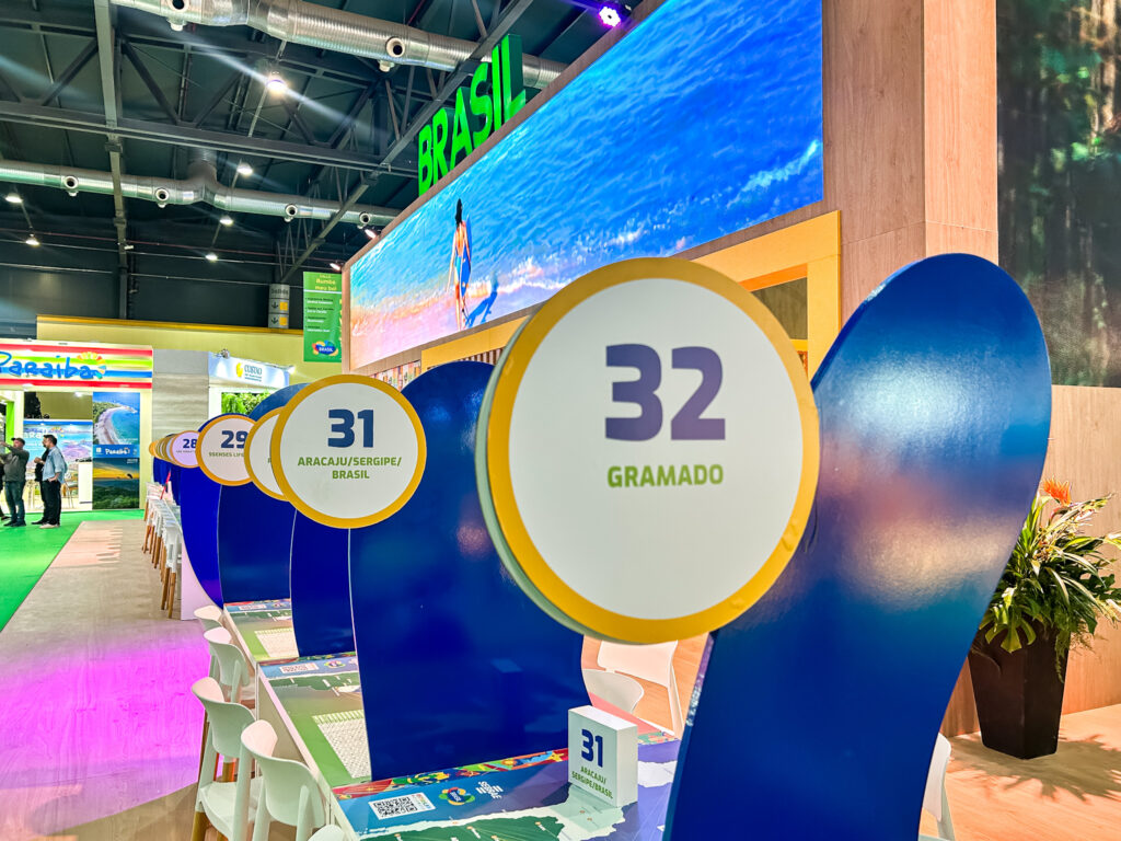 Aracaju (SE) e Gramado (RS) estão expondo no estande da Embratur