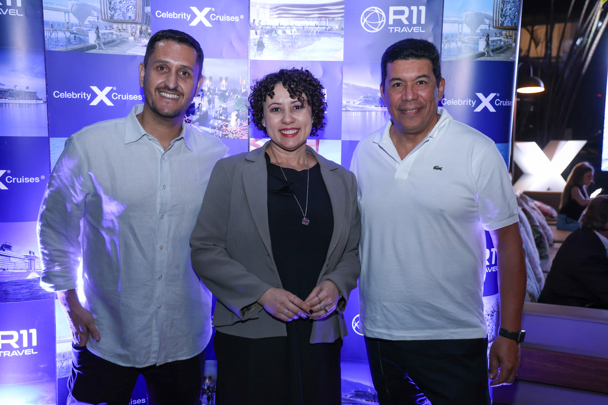Arthur Fernando, da R11, Adriana Celestino, da Flyby e Carlos Francisco, da Diferenza Turismo Arthur Fernando, da R11, Adriana Celestino, da Flyby e Carlos Francisco, da Diferenza Turismo