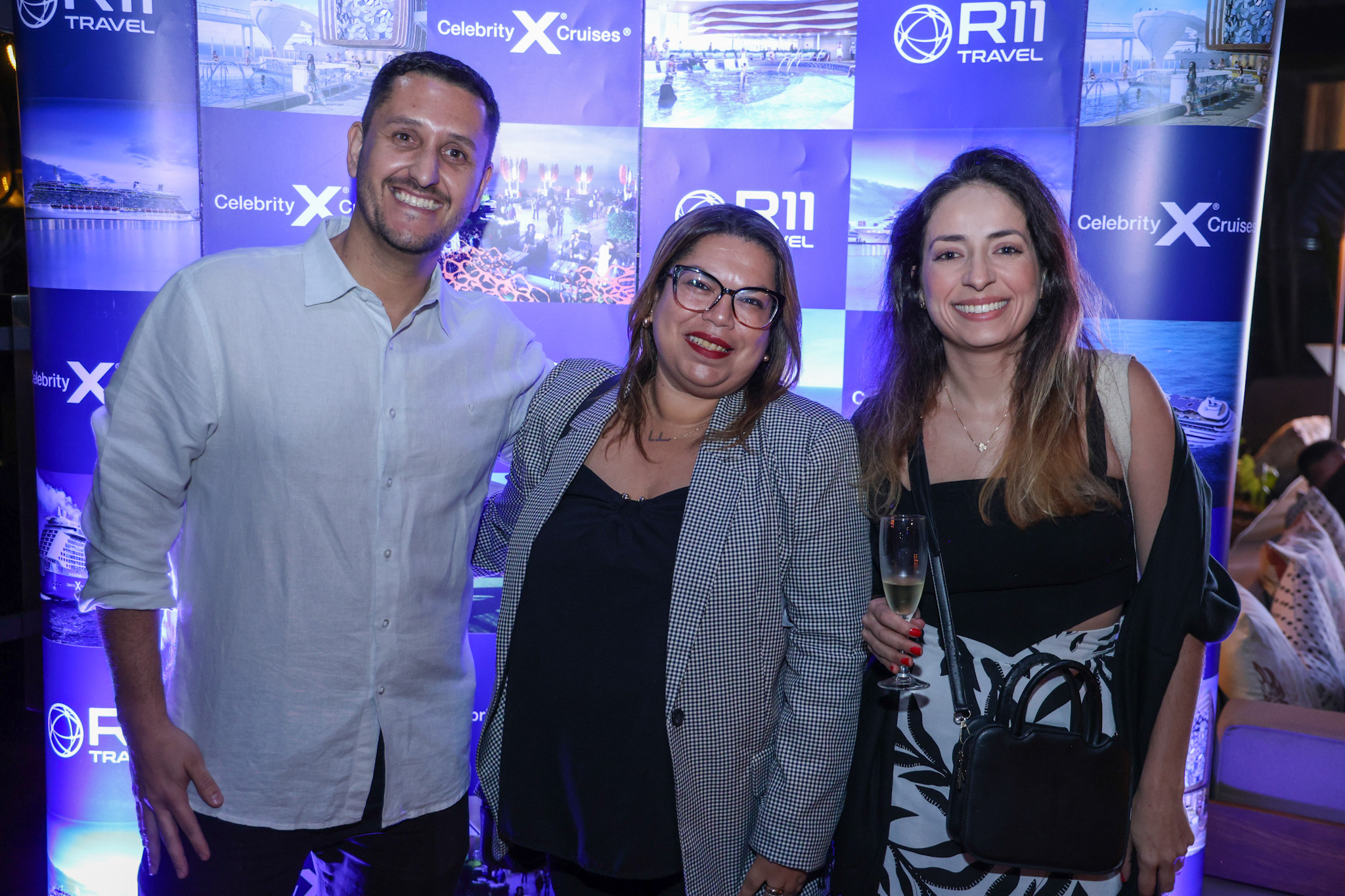 Arthur Fernando, da R11, Fabiana Ribeiro, Majestur Turismo e Juliana Sodré, Todos a Bordo Arthur Fernando, da R11, Fabiana Ribeiro, Majestur Turismo e Juliana Sodré, Todos a Bordo