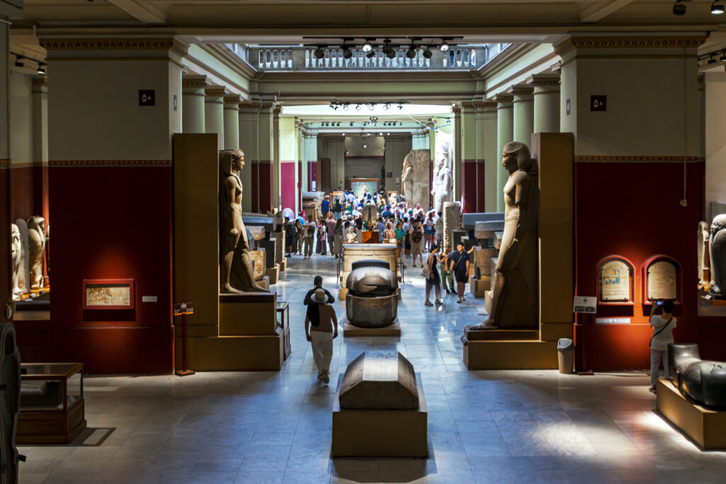 O museu é dividido por salões e eras da historia egípcia