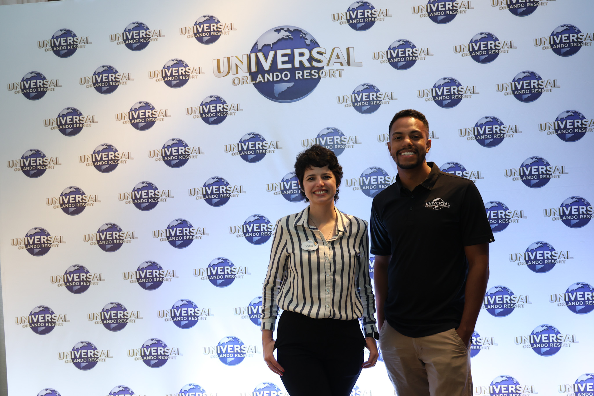 Caroll Almeida e Victor Santos, da Universal Destinations Caroll Almeida e Victor Santos, da Universal Destinations