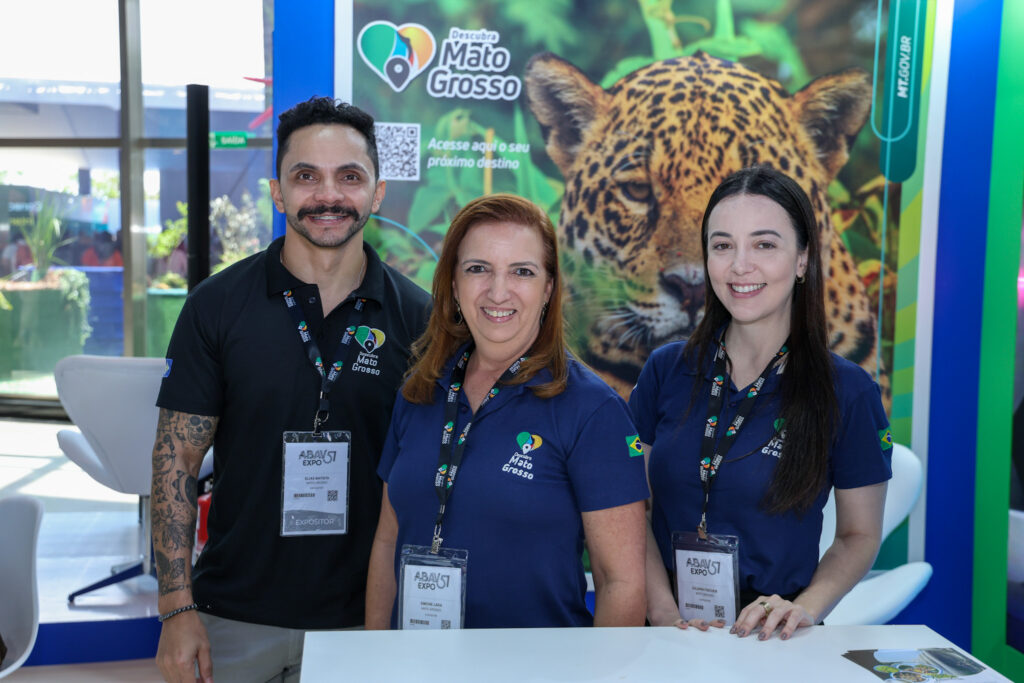 Elias Batista, Simone Lara, e Juliana Fischer, da Setur-Mato Grosso
