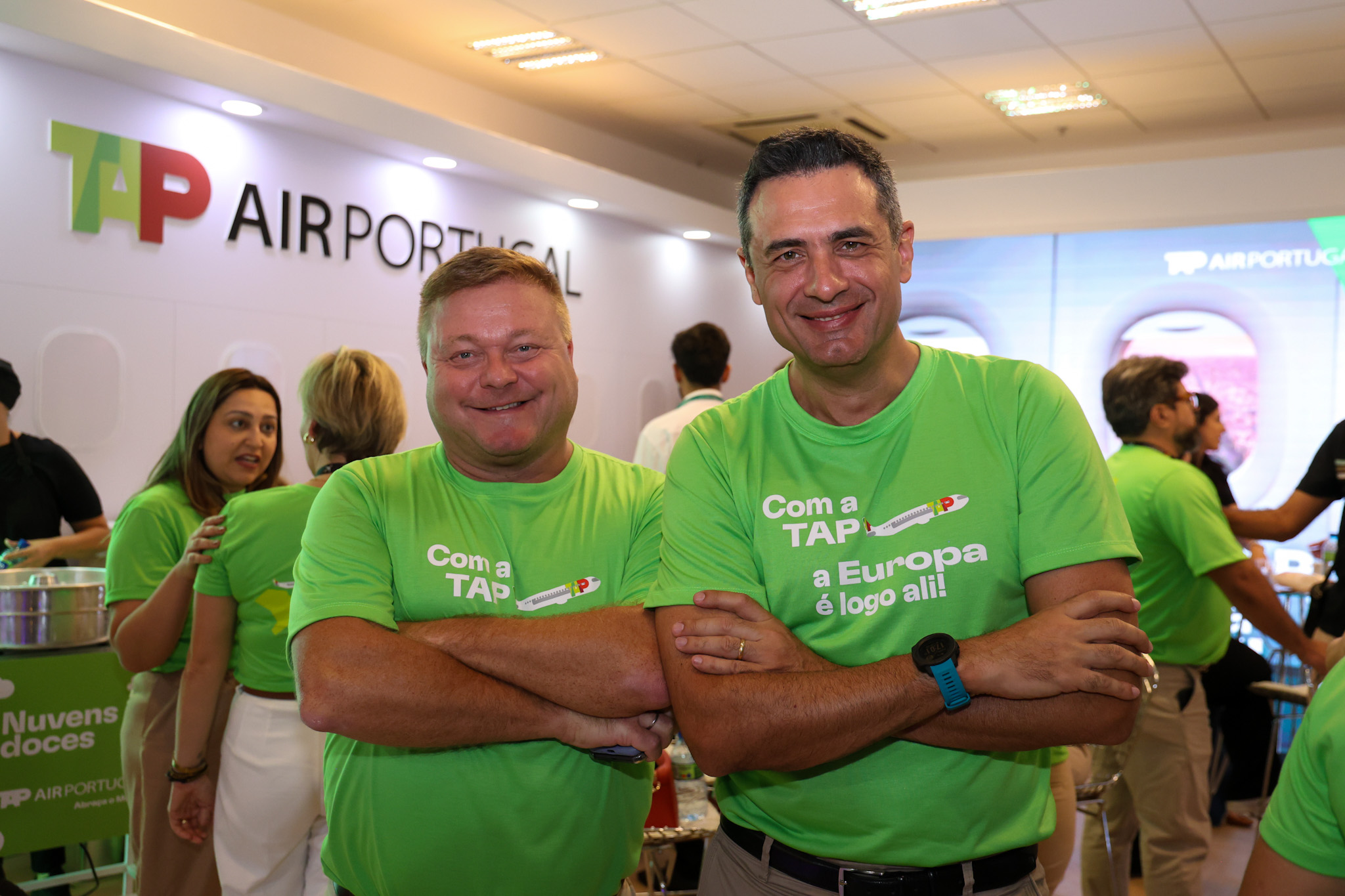 Frederic Gossot e Carlos Antunes, da TAP