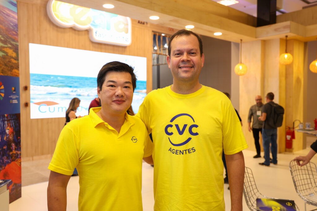 Humberto Sato e Rodrigo Galvão, da CVC Corp