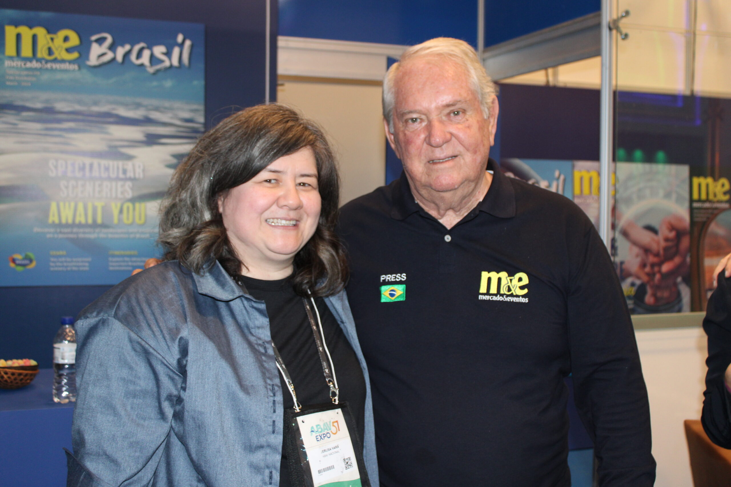 Jerusa Hara, da Abav Nacional com Roy Taylor, do M&E
