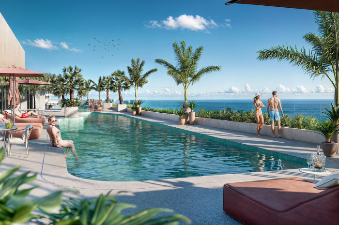 Lançamento do Mardisa Hotel e Resort fortalecerá ainda mais estrutura turística de Paraíba, diz governador 1 Imagem em 3D da piscina de um resort na Paraíba