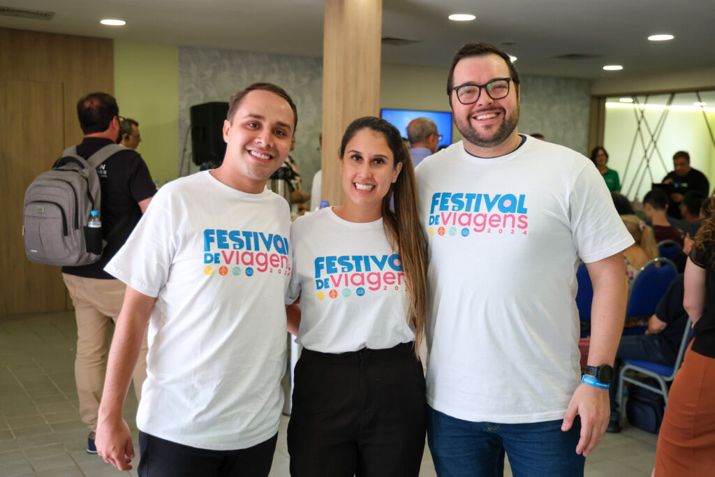 Leonardo Marcondes, Tayna Dayane Ribeiro e Leandro Pricoli, do Festival de Visgens