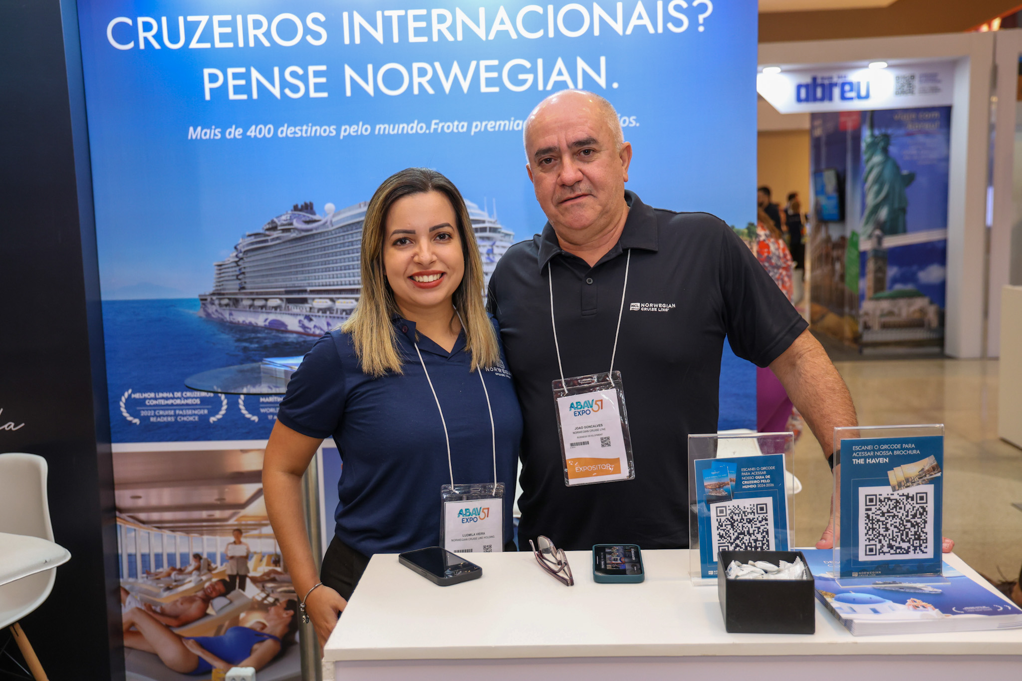 Ludmila Vieira e João Gonçalves, da NCL Ludmila Vieira e João Gonçalves, da NCL