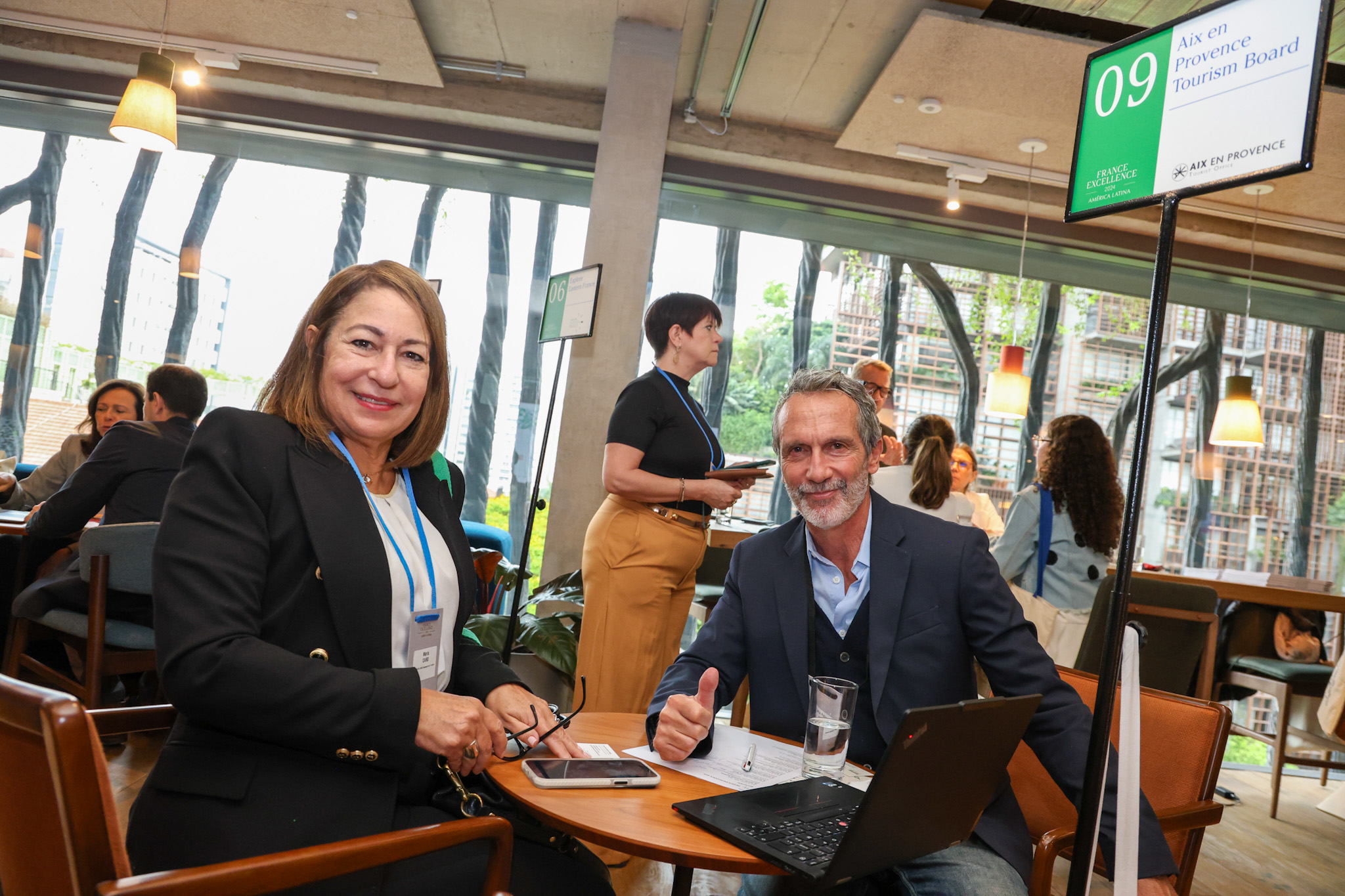 Maria Caro, assessoria em Turismo e Jean-Philippe Alfonsi, da Aix En Provence Tourism