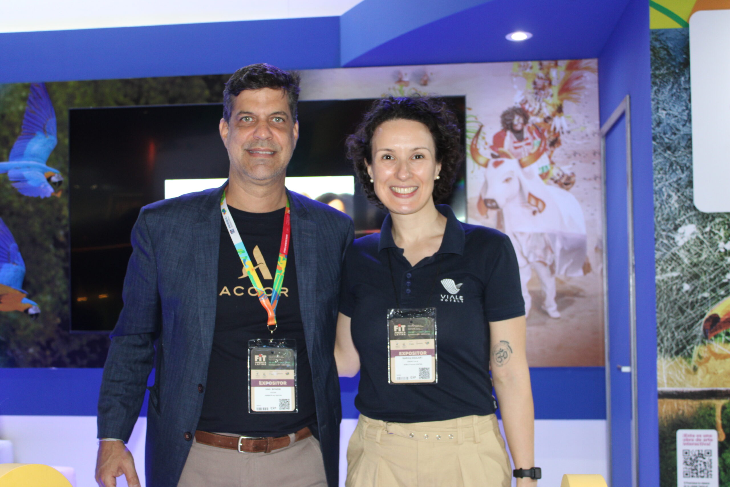 Mariza Goulart, do Grupo Aviale, e Ivan Bonfim, da Accor