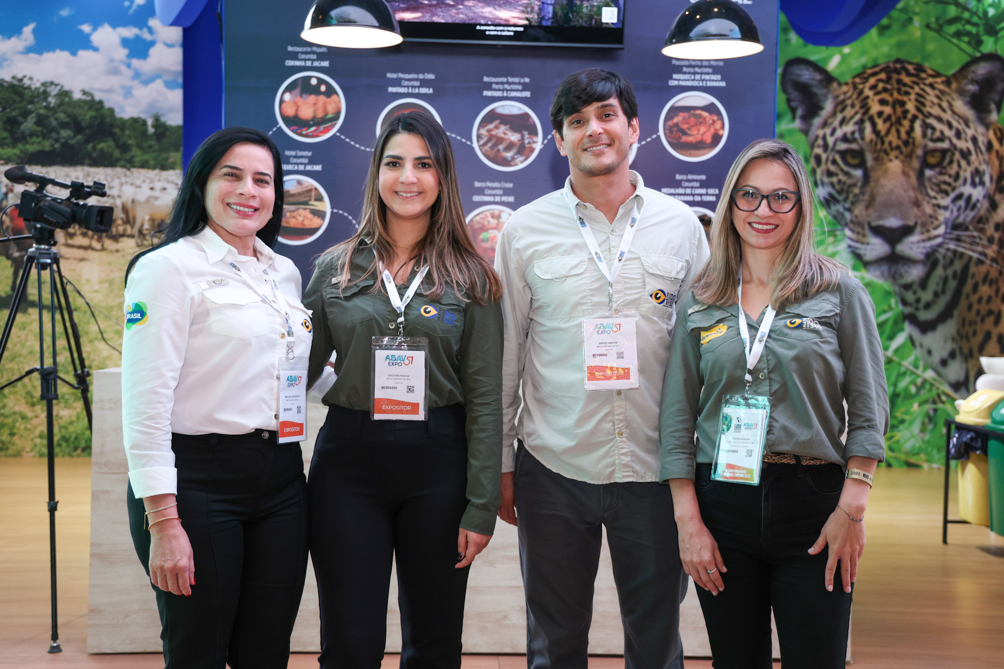 Marlise Gasparetto, Isadora Rocha, Breno Amorim, e Débora Bordin, do Fundtur