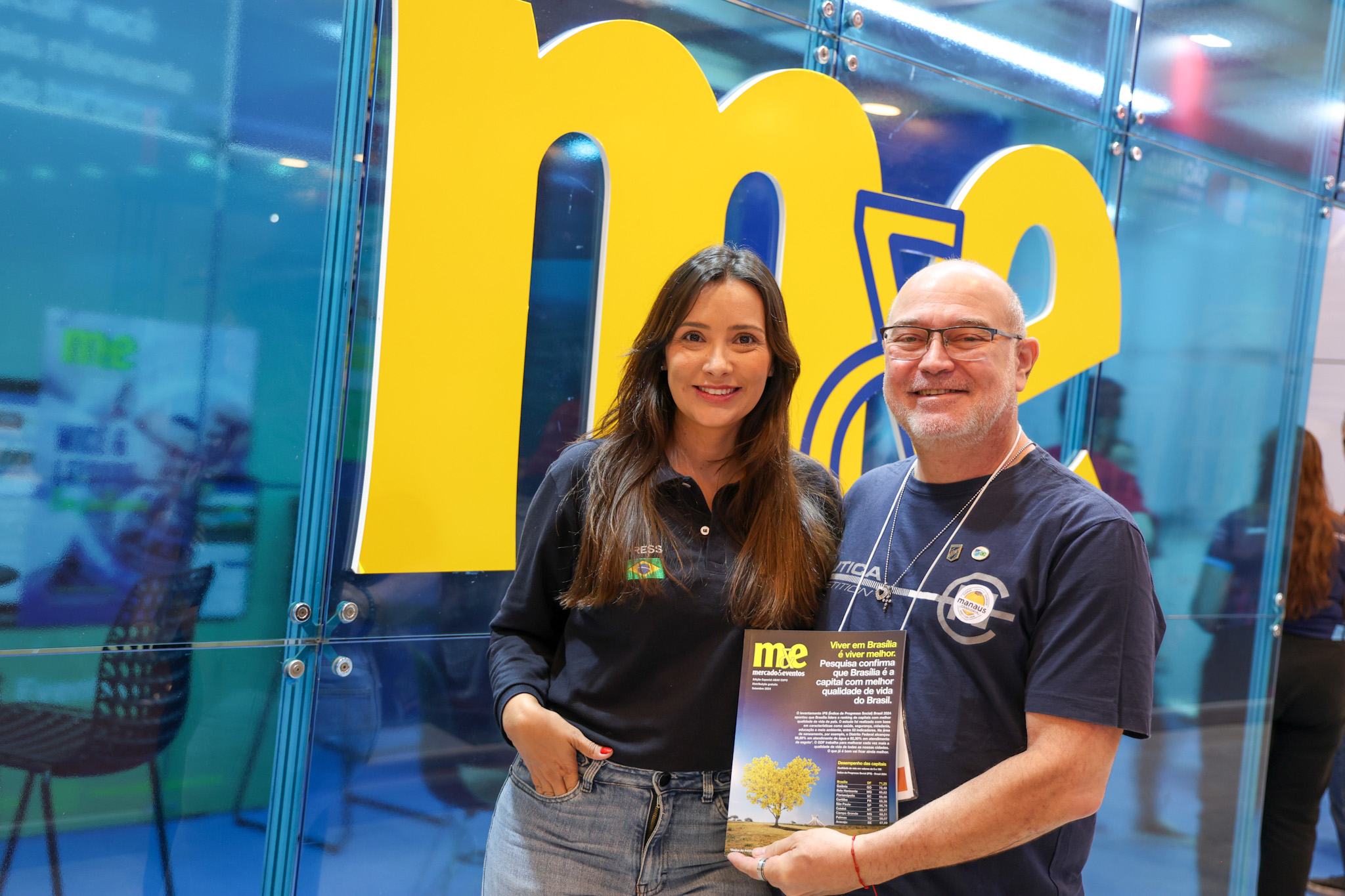 Natália Strucchi, do M&E, e João Araújo, da Cetur-AM Natália Strucchi, do M&E, e João Araújo, da Cetur-AM