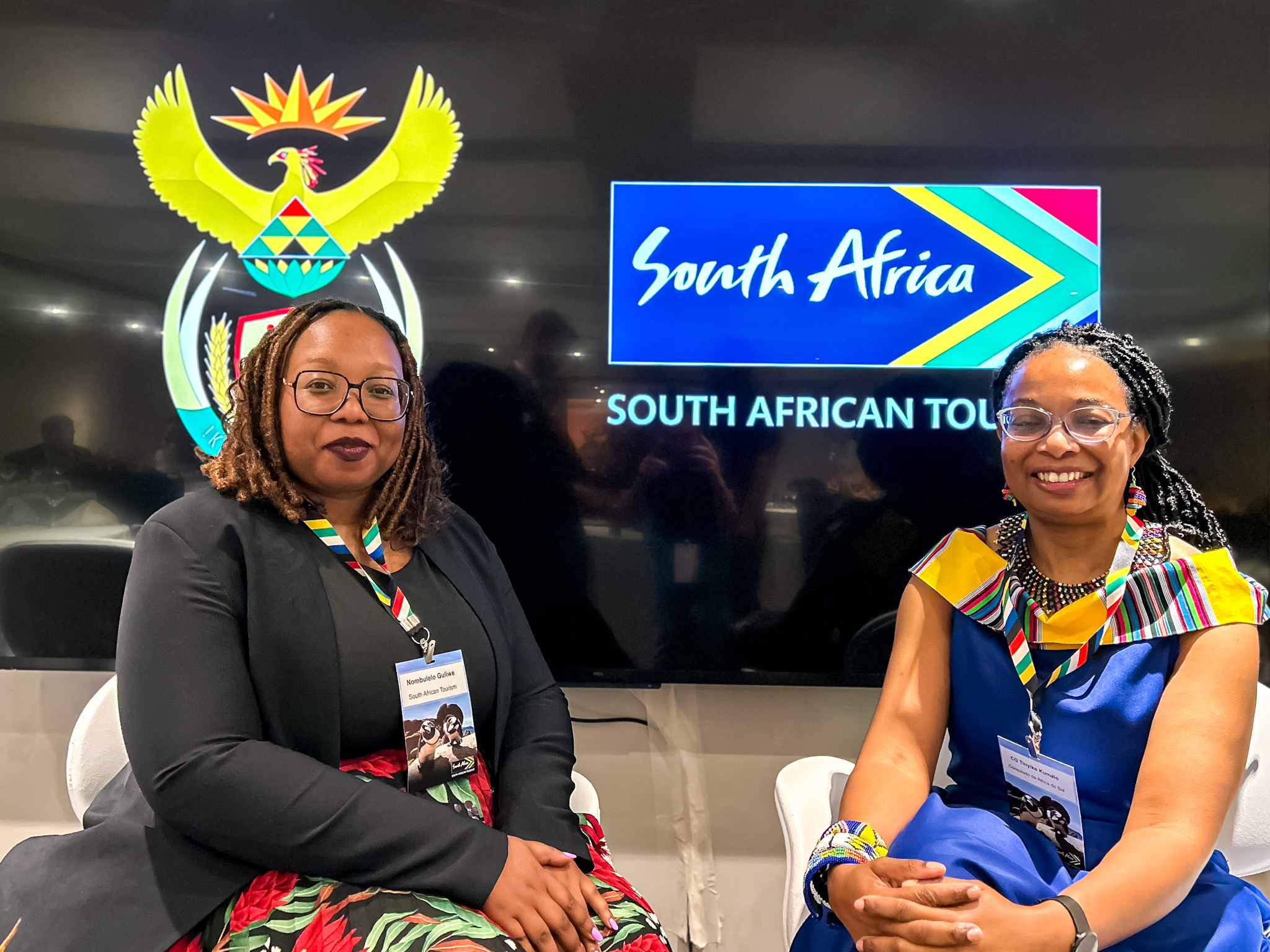 Nombulelo Guliwe, do Turismo da África do Sul e CG Tinyiko Kumalo, do consulado da África do Sul no Brasil Nombulelo Guliwe, do Turismo da África do Sul e CG Tinyiko Kumalo, do consulado da África do Sul no Brasil