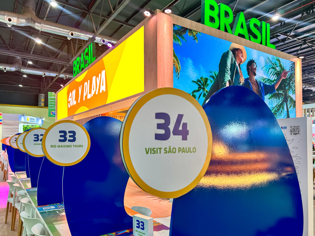 O Visit São Paulo e o Rio Máximo Tour estão expondo no estande da Embratur