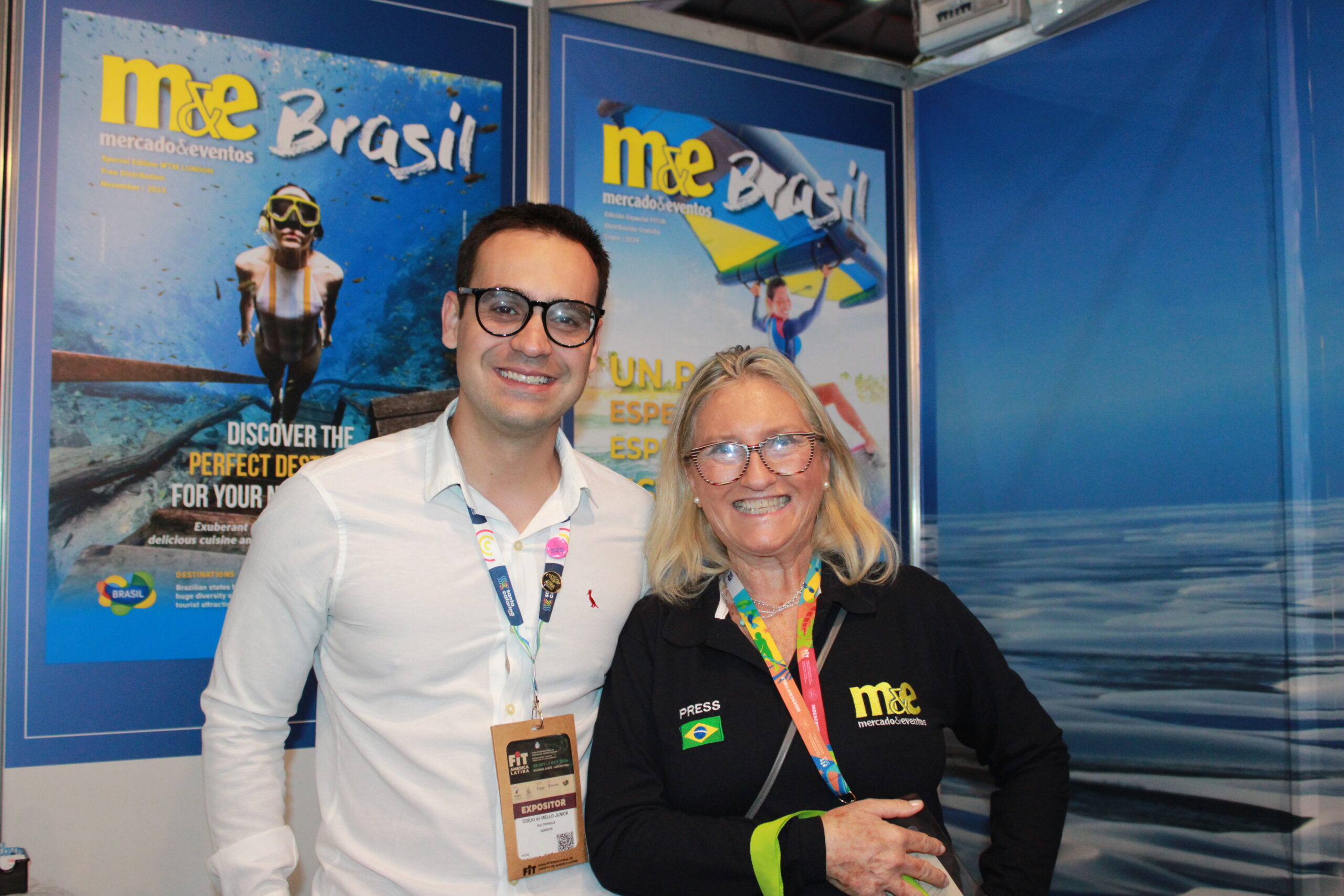 Odilio de Mello Junior, da Multiparque, e Rosa Masgrau, do Mercado & Eventos