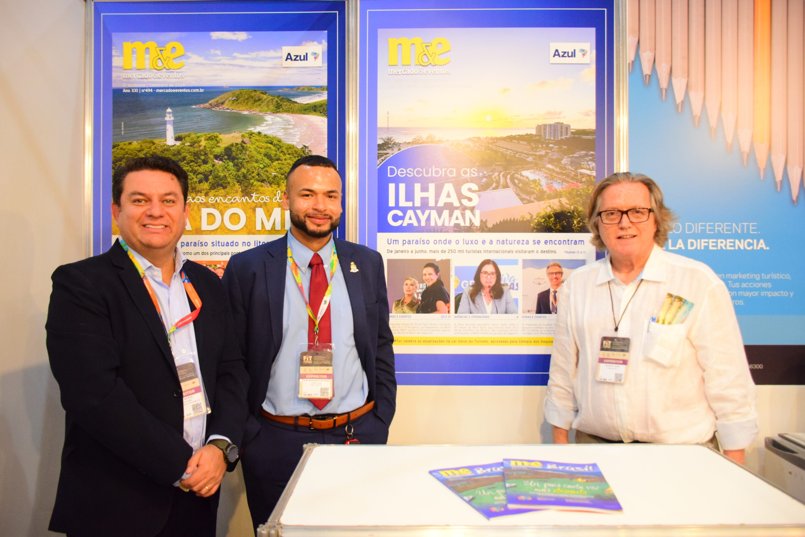 Omar Macedo, Gary Hendricks e Mauricio Vianna, das Ilhas Cayman