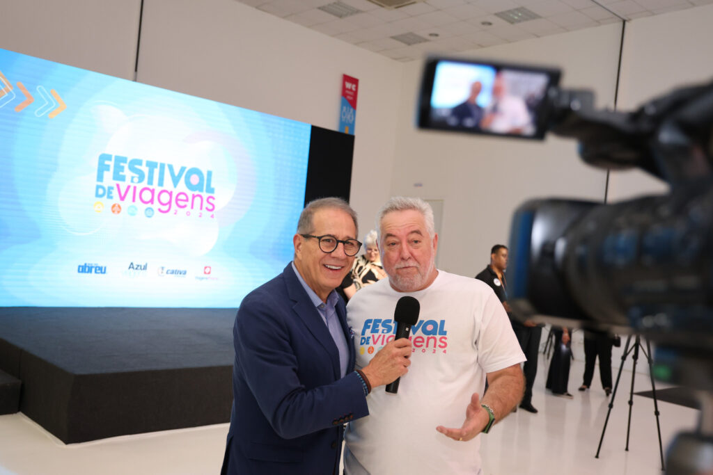 Otávio Neto, do Grupo ON Media e Michael Barkoczy, do Festival de Viagens