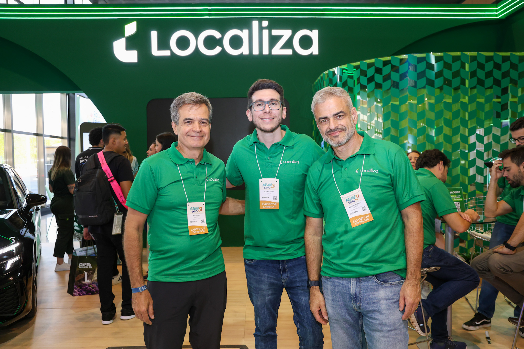 Paulo Pires, Cleyton Souza, e Augusto Bezerra, da Localiza