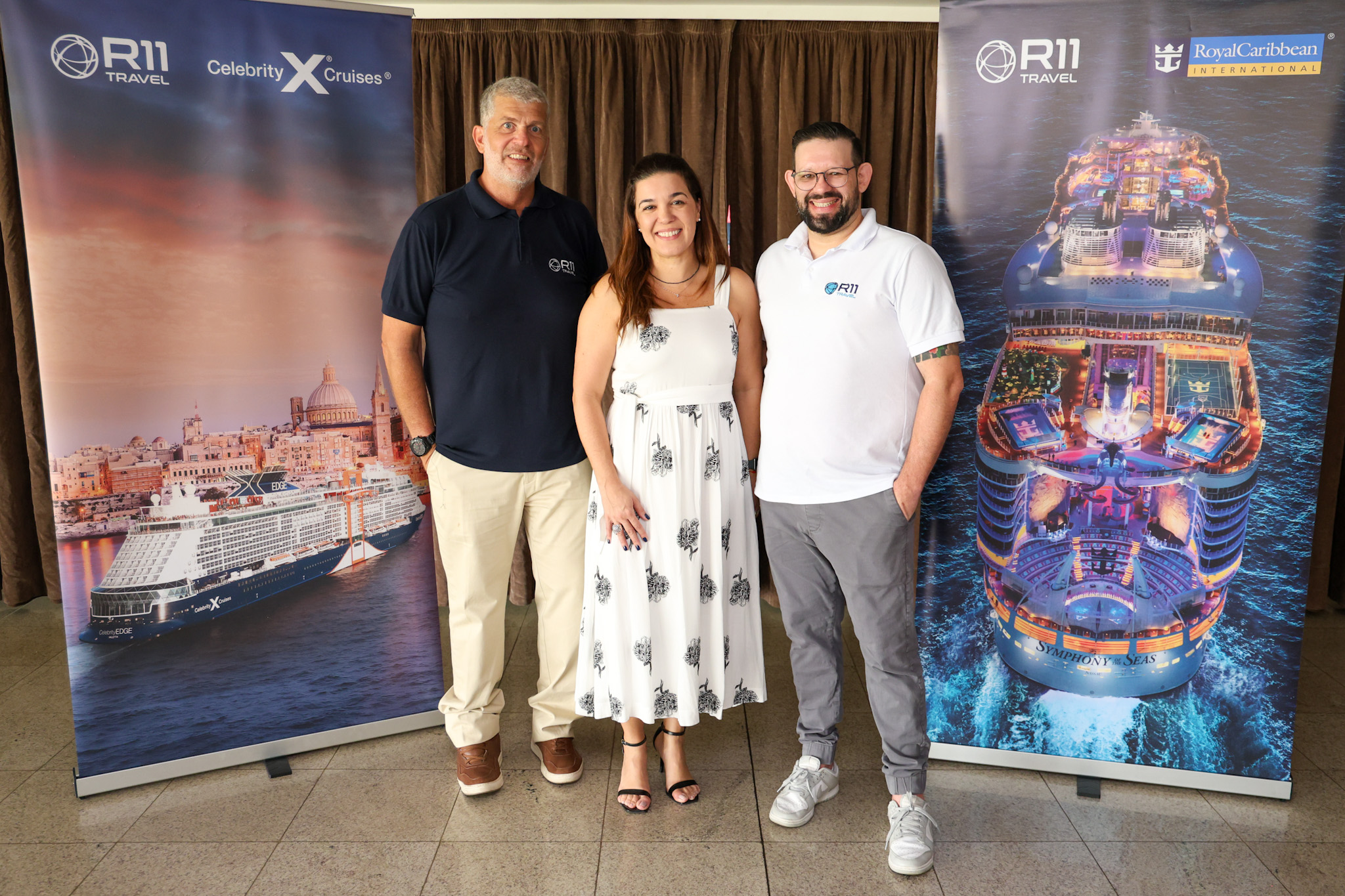 Ricardo Dias, Sabrina Moretti e Rodrigo Macedo, da R11