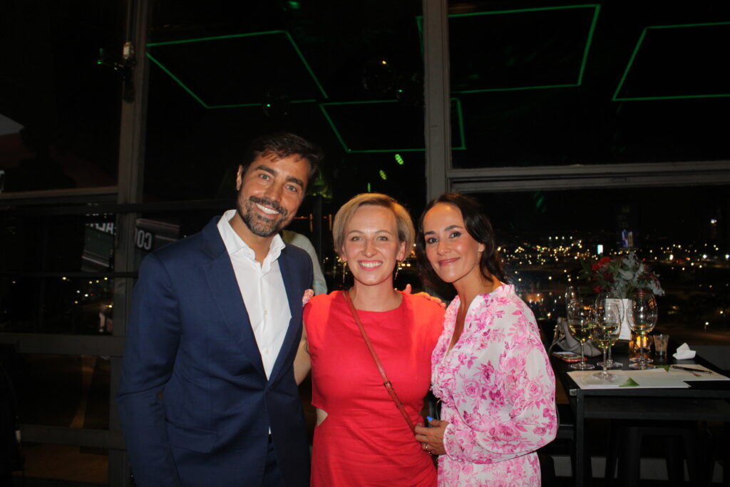 Ricardo Pereira, Fracisca Pereira e Justyna Valente, da TAP