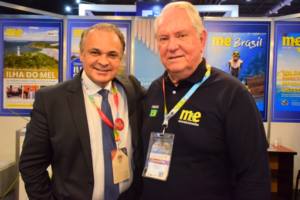 Roberto de Lucena, da Setur-SP e Roy Taylor, do M&E
