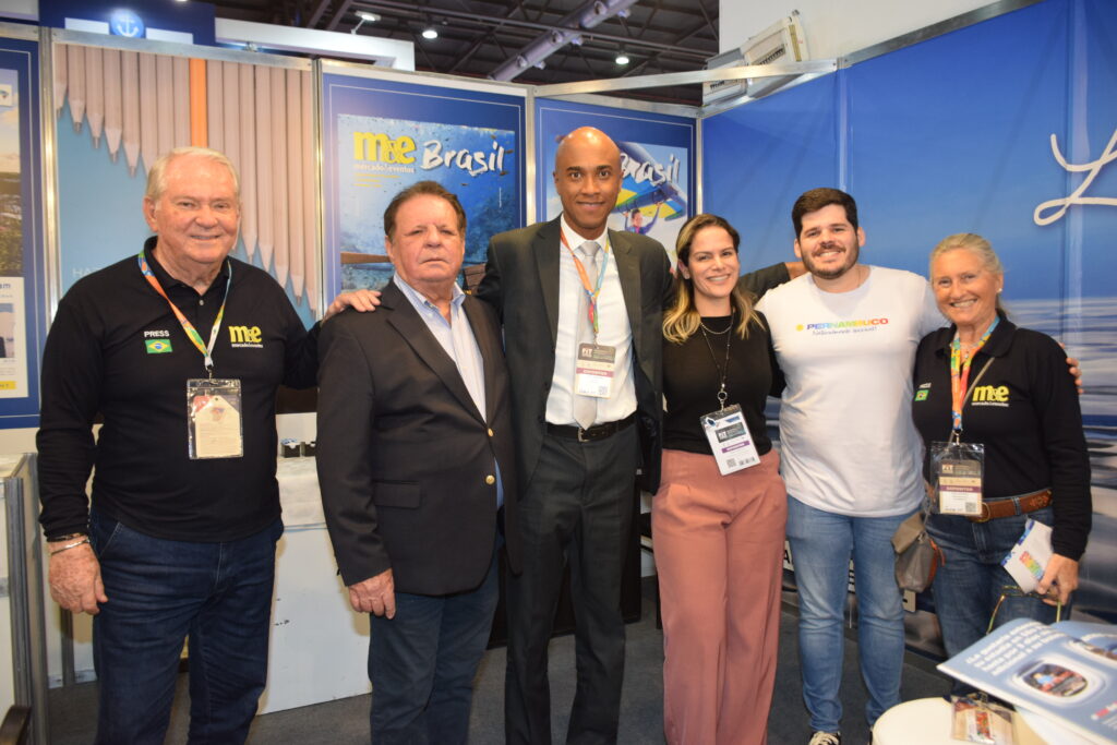 Roy Taylor, do M&E, Airton Abreu, do Maranhão, Luís Sobrinho, da Setur-SP, Aline Moretto, do SPVCB, Diogo Beltrão, da Empetur e Rosa Masgrau, do M&E Roy Taylor, do M&E, Airton Abreu, do Maranhão, Luís Sobrinho, da Setur-SP, Aline Moretto, do SPVCB, Diogo Beltrão, da Empetur e Rosa Masgrau, do M&E