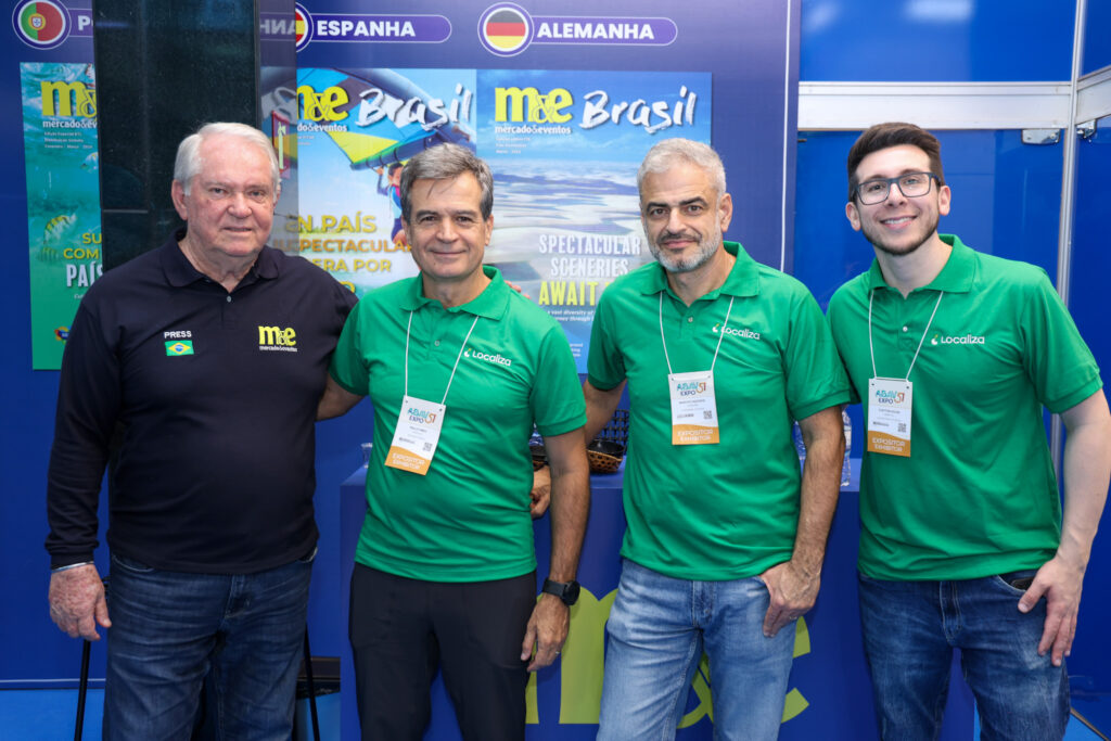 Roy Taylor, do M&E, Paulo Pires, Augusto Bezerra, e Cleyton Souza, da Localiza